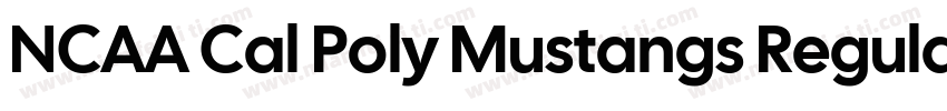 NCAA Cal Poly Mustangs Regular字体转换